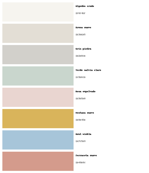 Paleta de colores suaves y naturales como inspiración para decorar una habitación infantil Montessori