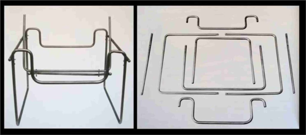 Despiece de la estructura de la silla Wassily